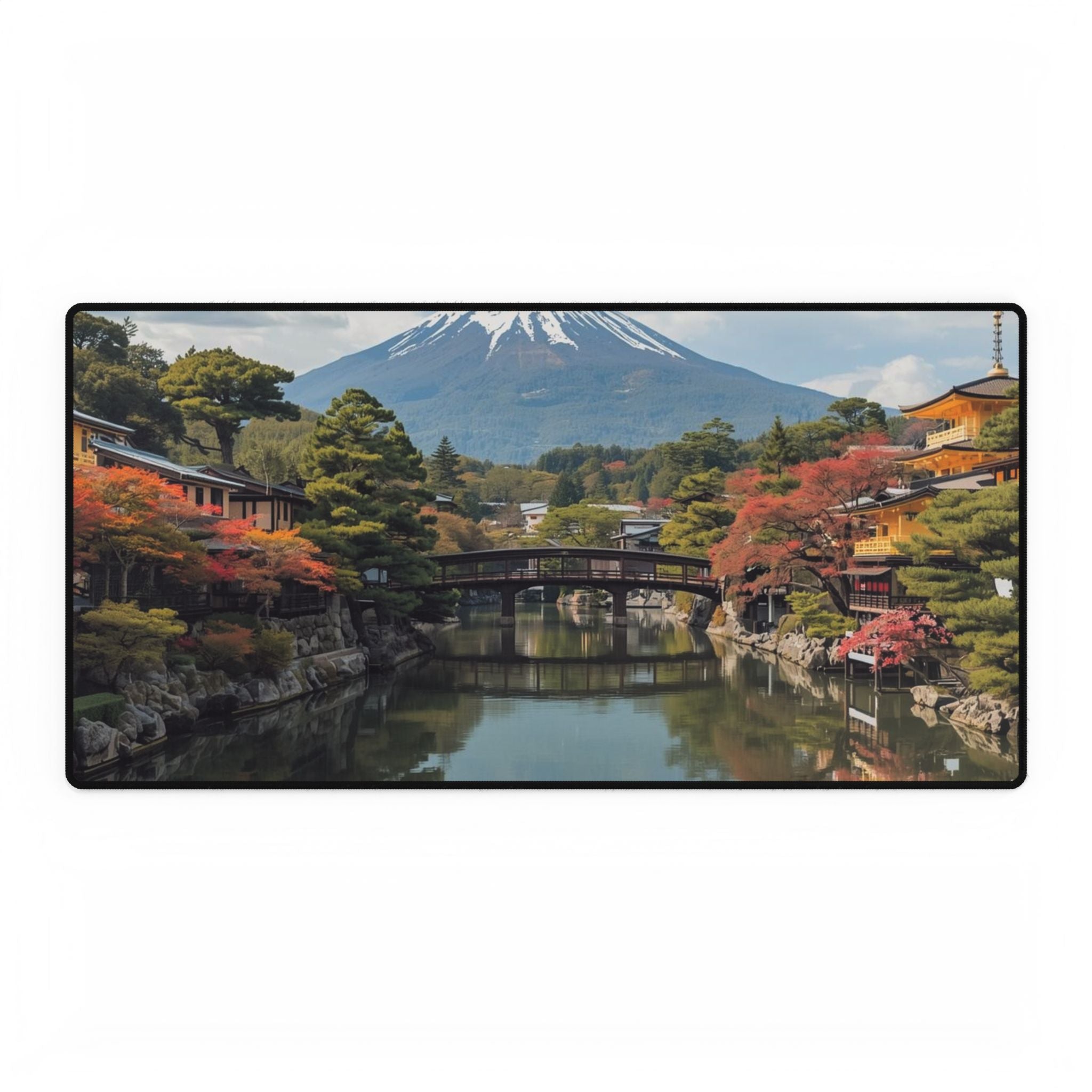 Japanese Landscape Desk Mat for Home Office and Study - Rosetta Creative Boutique
